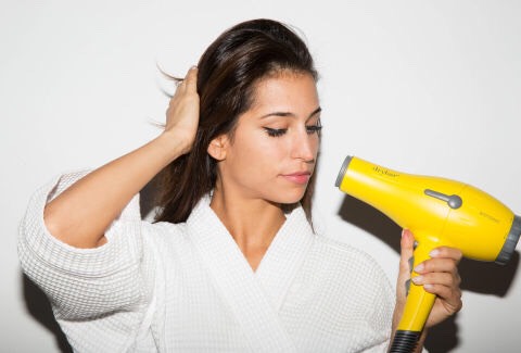 If you're too impatient to wait for your moisturizer, toner, and self-tanner to dry, or for your makeup to set, then blast your skin with a blow-dryer on the cool setting.