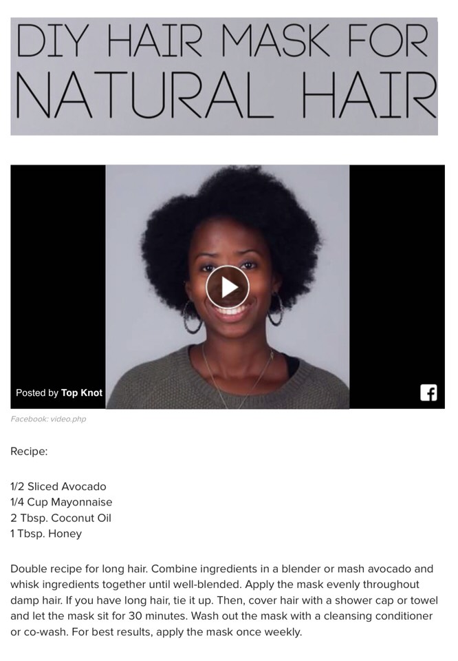 DIY Hair Masks For All Hair Types - ALL Natural! #GreenGoddess