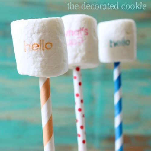 14. Stamped Marshmallows