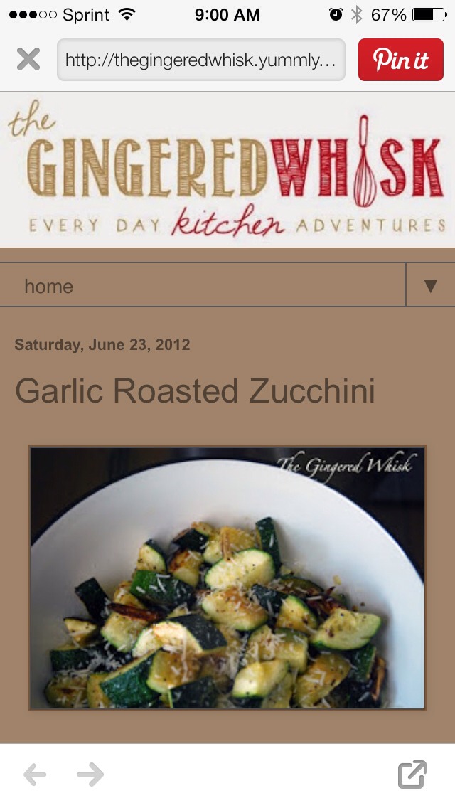 Garlic Roasted Zucchini...