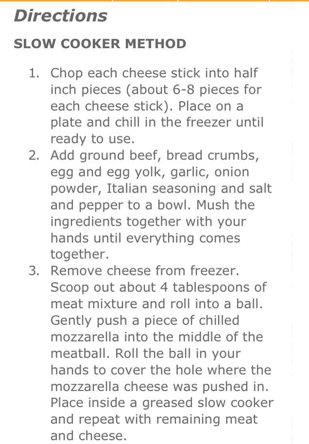 Cheese Stuffed Slow Cooker Meatballs 