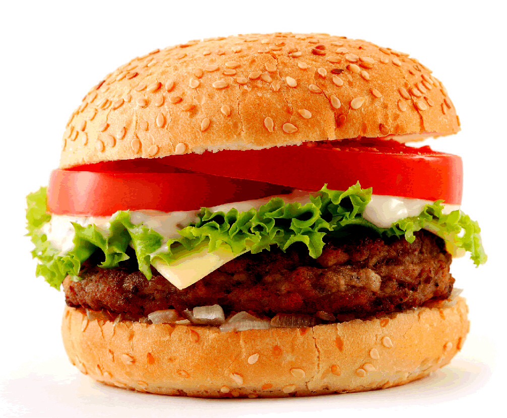You can even do the same with a burger and most other foods