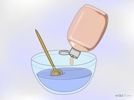 Use a mild soap, such as hand soap or a liquid dish detergent with no added fragrances or chemicals. Mix a few drops into a cup of warm water and stir until bubbles form on the surface