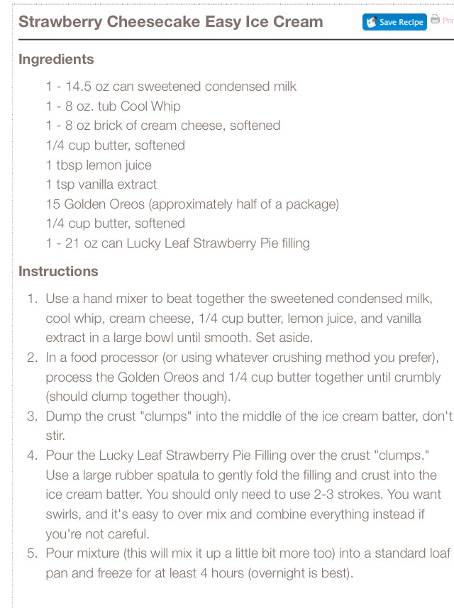 Easy Strawberry Cheesecake Ice Cream