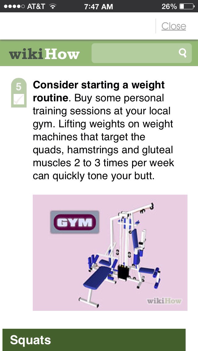 workouts, tips, etc for the healthy behind.