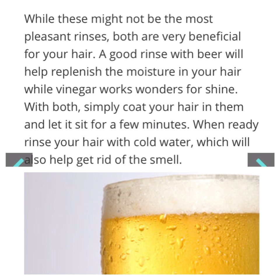 Beer & Vinegar Rinses