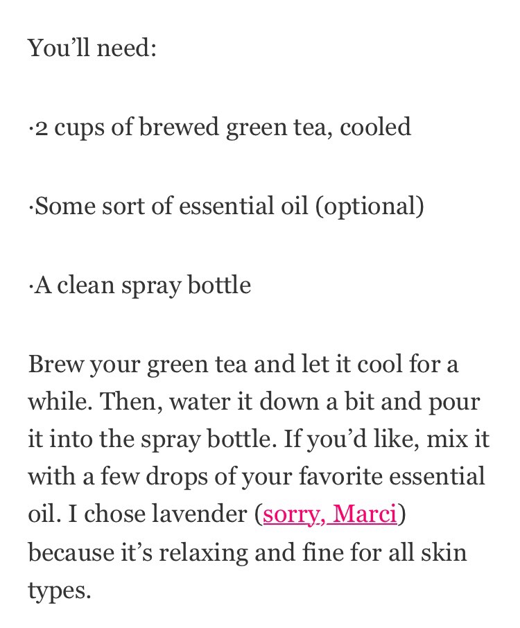 DIY green Tea Toner!! Your Skin Will Thank You!!👌👌👌👍🏻😄