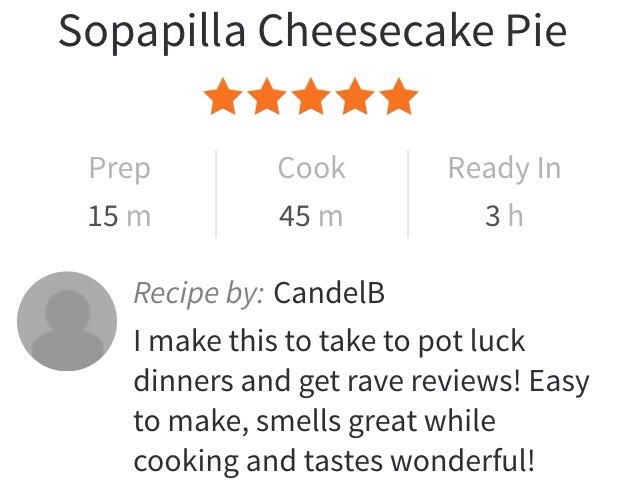 Sopapilla Cheesecake Pie