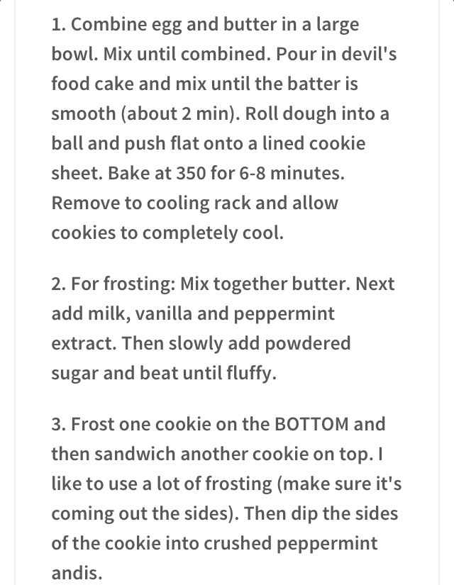 Peppermint Oreos