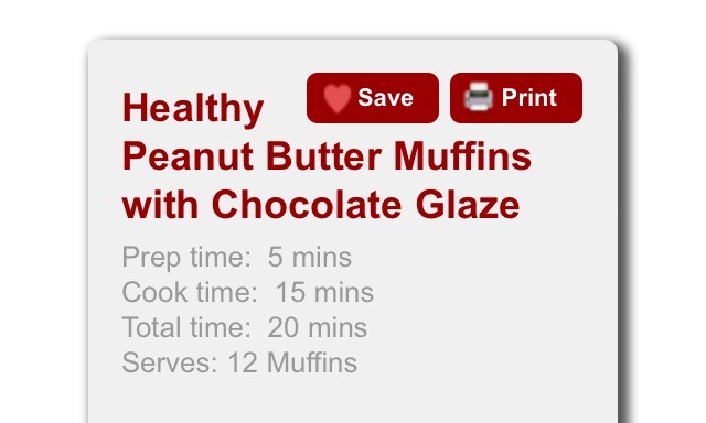 Healthy Peanut Butter Muffins With Chocolate Glaze 