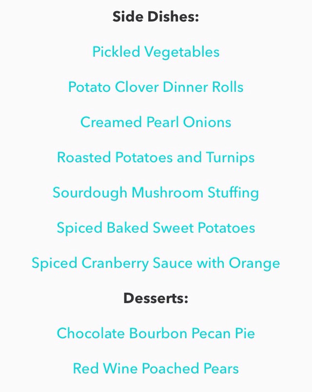 Thanksgiving Menu Plans #friendsgiving