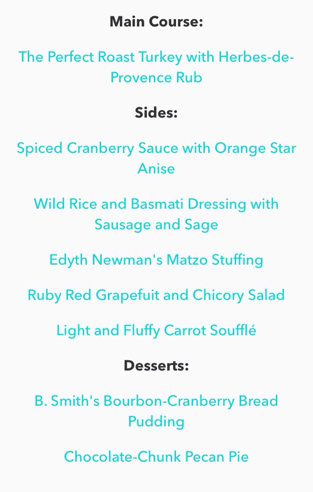 Thanksgiving Menu Plans #friendsgiving