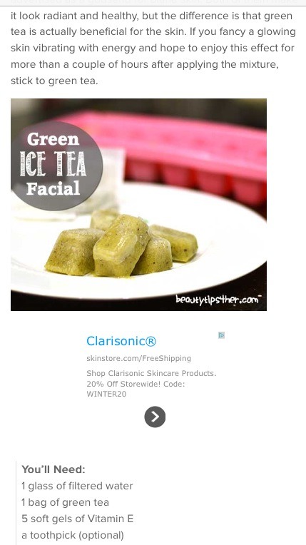 💟❕Green Ice Tea Facial❕💟