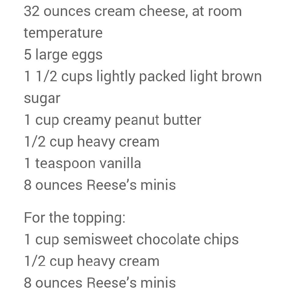 Peanut Butter  Cup Cheesecake! !