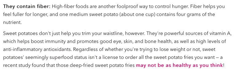 " Lose Weight With Sweet Potatoes "