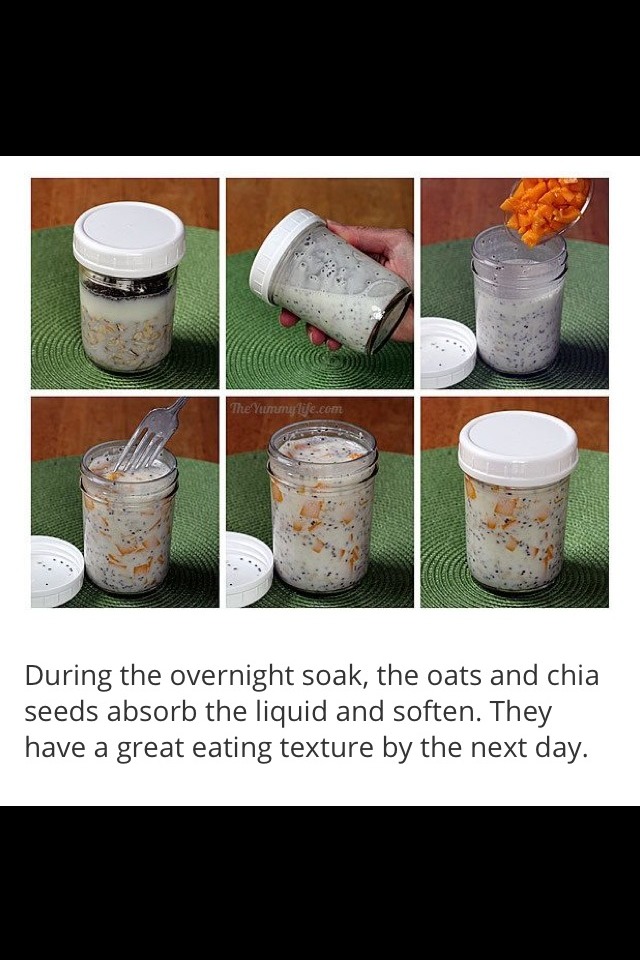 Amazing Overnight Oatmeal! Promotes Healthy Lifestyle And It's So Easy To Make! ❤👍❤👍