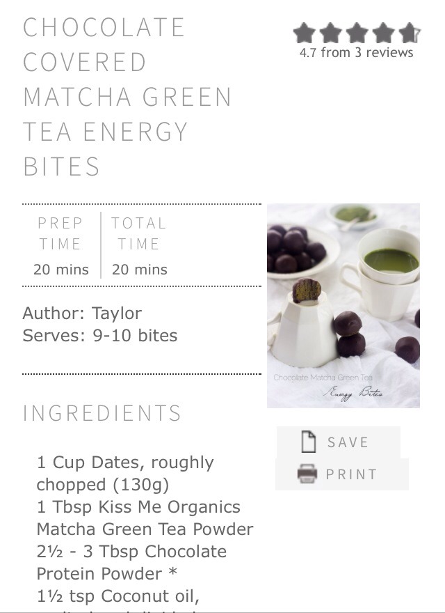 💚🍫Chocolate Covered Matcha Green Tea Energy Bites🍫💚