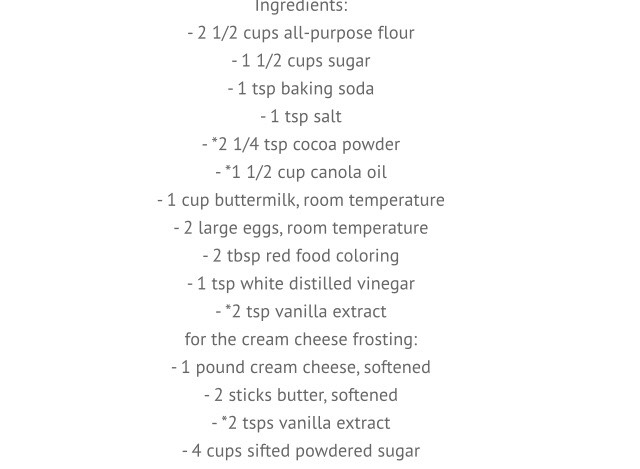 Now, the recipe for red velvet cupcakes is not provided. If you need it, I highly suggest checking out Laura Vitale's recipe online for the cupcake batter. I'll include a video at the end.  

