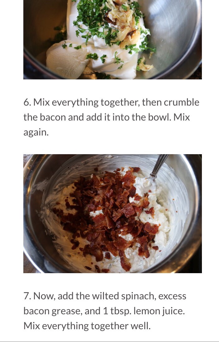 Bacon And Roasted Garlic Spinach Dip