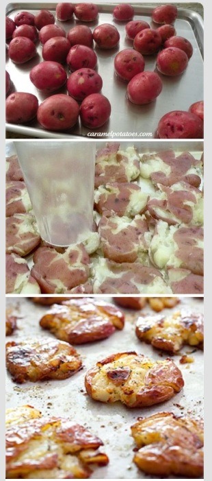 Cook potatoes and "Smash" them! 