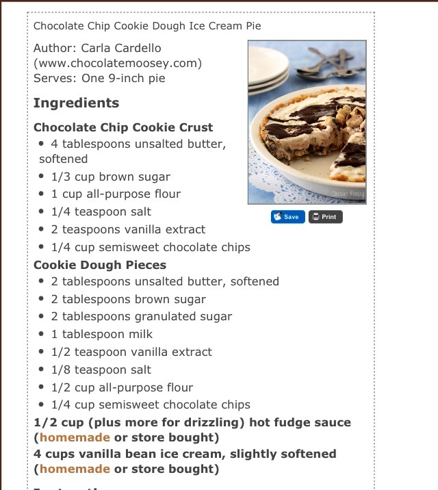 Chocolate Chip Cookie Dough Ice Cream Pie