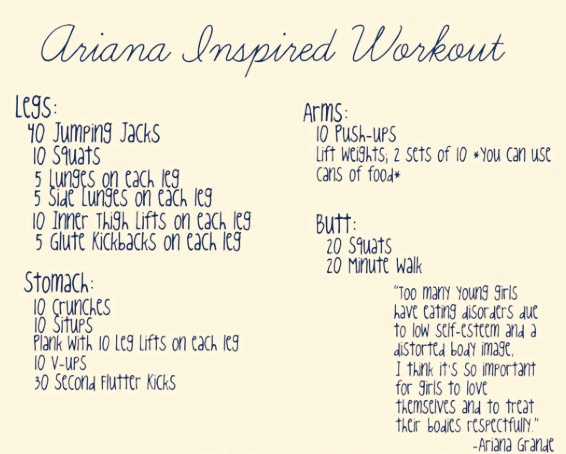 Ariana Grande's Workout