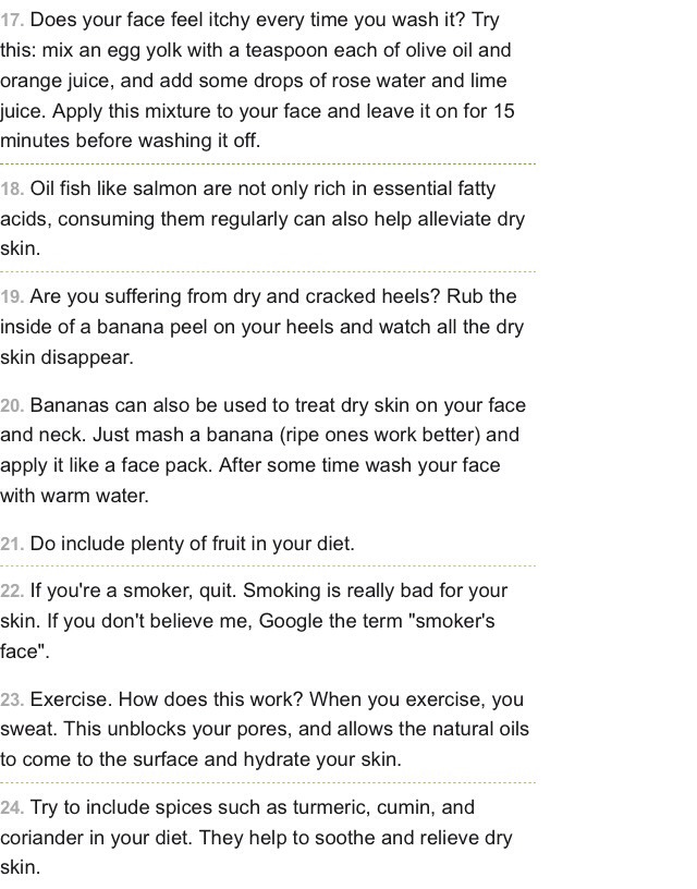 ✨ Natural Remedies For Dry Skin✨