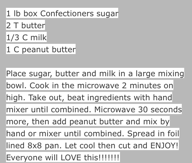 Worlds Easiest Peanut Butter Fudge 😋