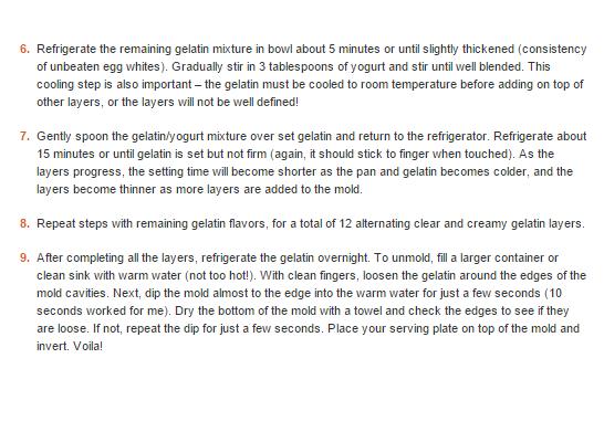 Rainbow Gelatin Pudding For Everyone