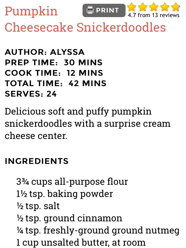 💛Pumpkin Cheesecake Snickerdoodle💛