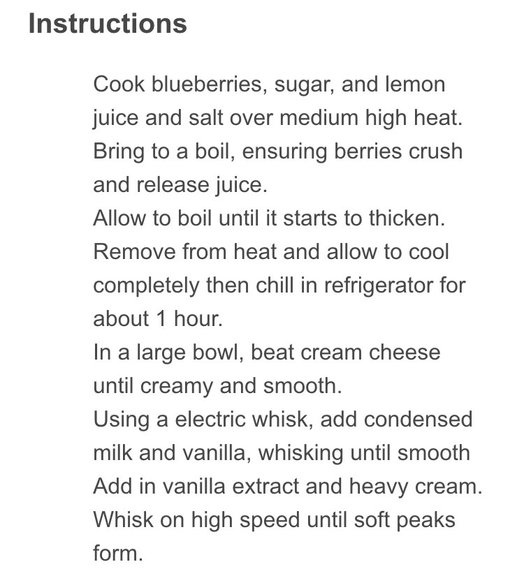 Easy Blueberry Cheesecake Ice Cream 