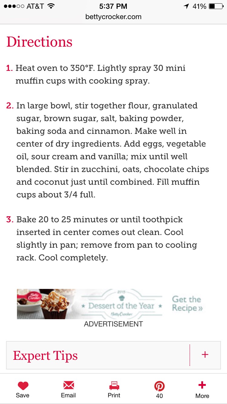 Zucchini Chocolate Chip Mini Muffins! 