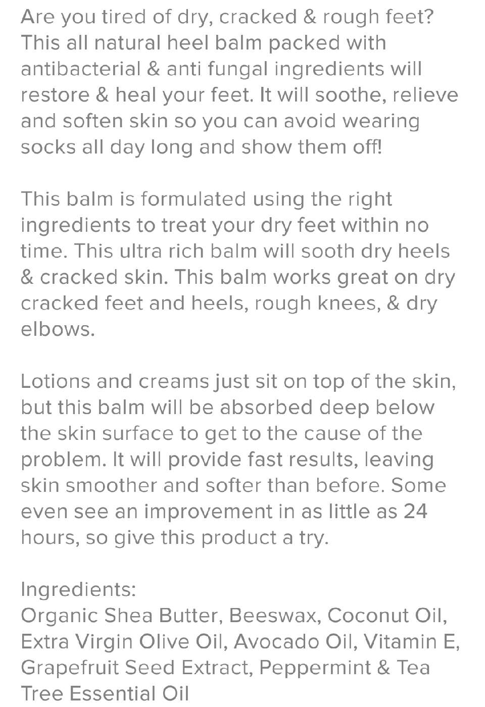 Get Baby soft beautiful feet with this heel bomb, it's like magic!
