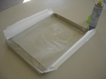 Then trace the wax paper and this will make the cake come out easier 
