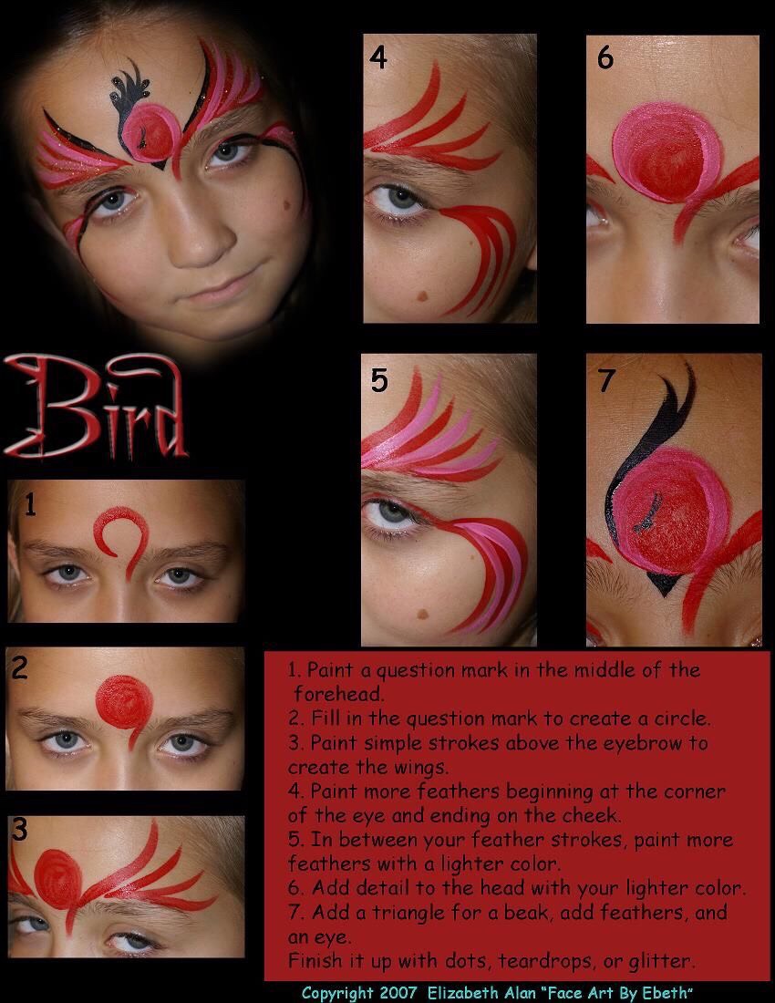 Face And Body Paint: Forehead And Sides. 