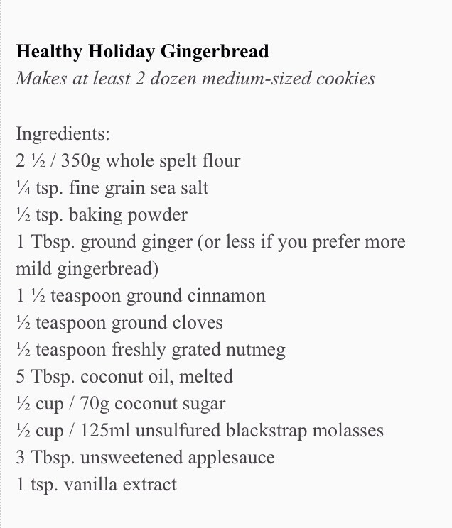 Healthy Holiday Gingerbread 