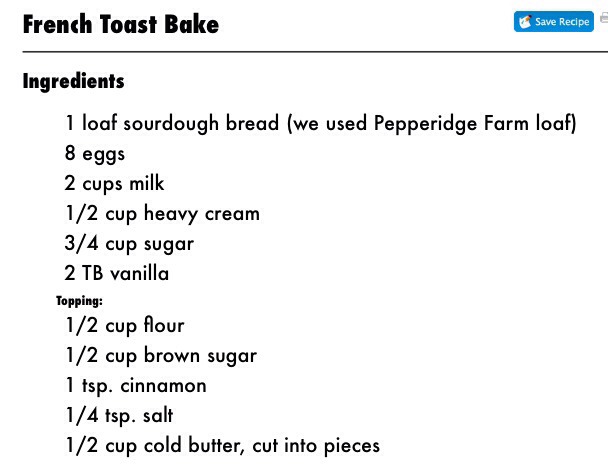 French Toast Bake!