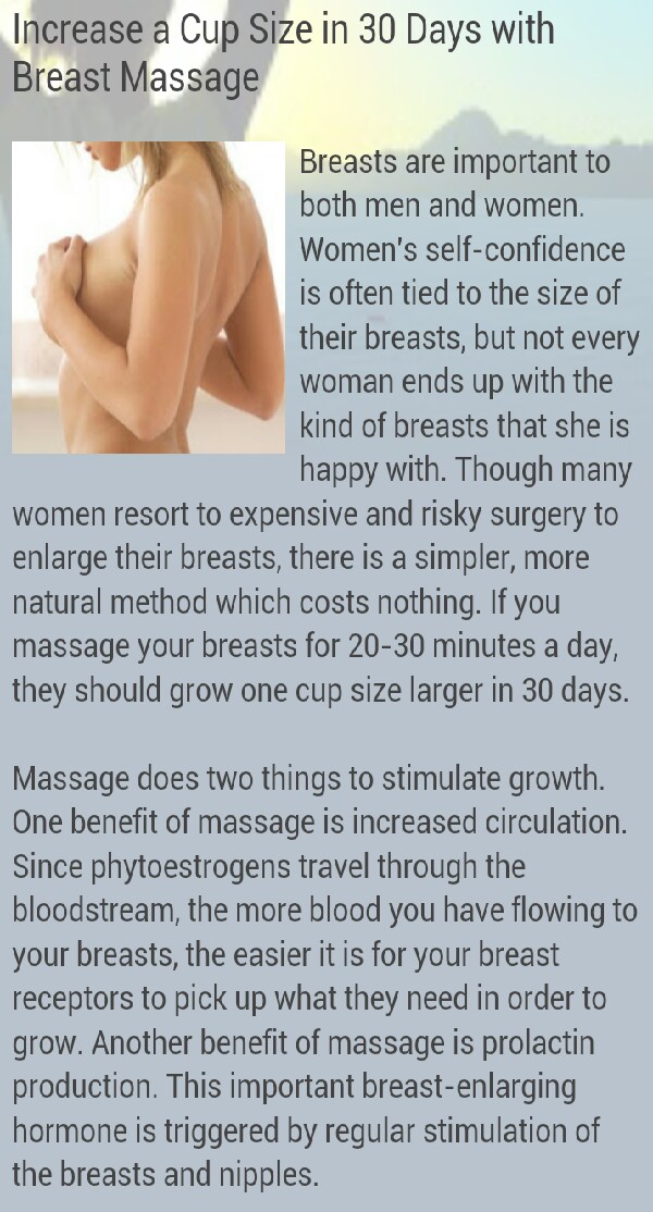 How to increase a cup size in 30 days breast massage