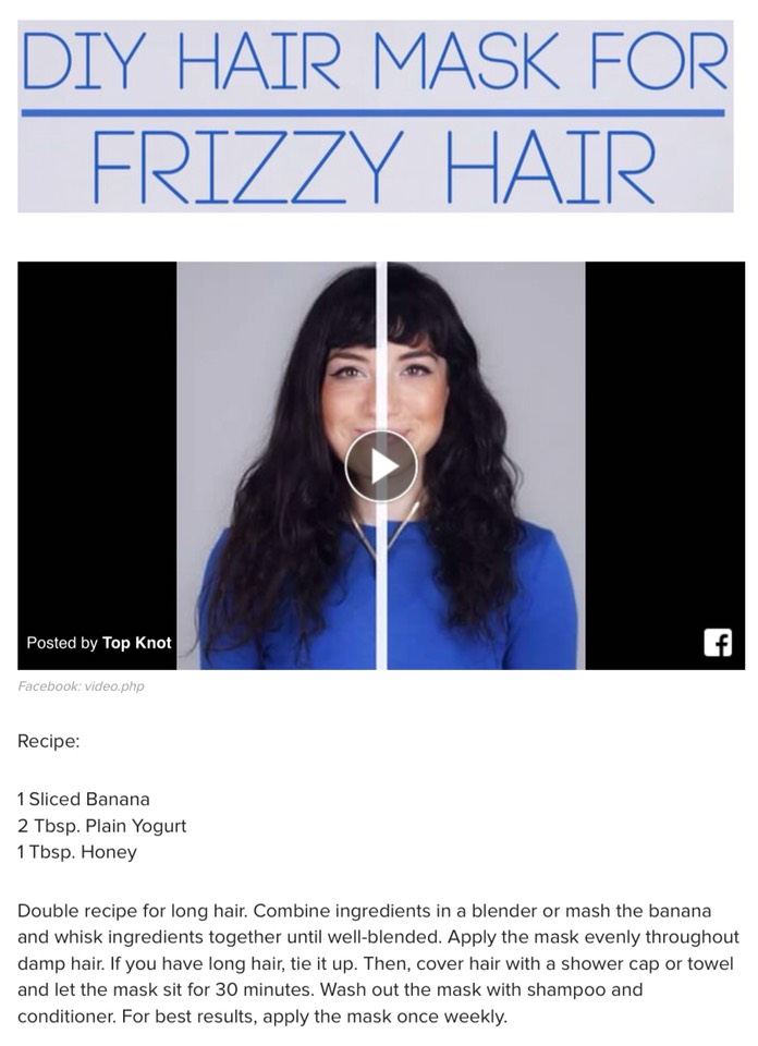 DIY Hair Masks For All Hair Types - ALL Natural! #GreenGoddess