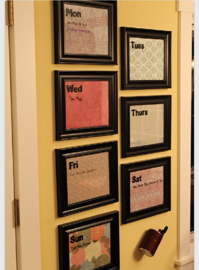 Use a white board/dry erase marker to keep yourself organised. 
