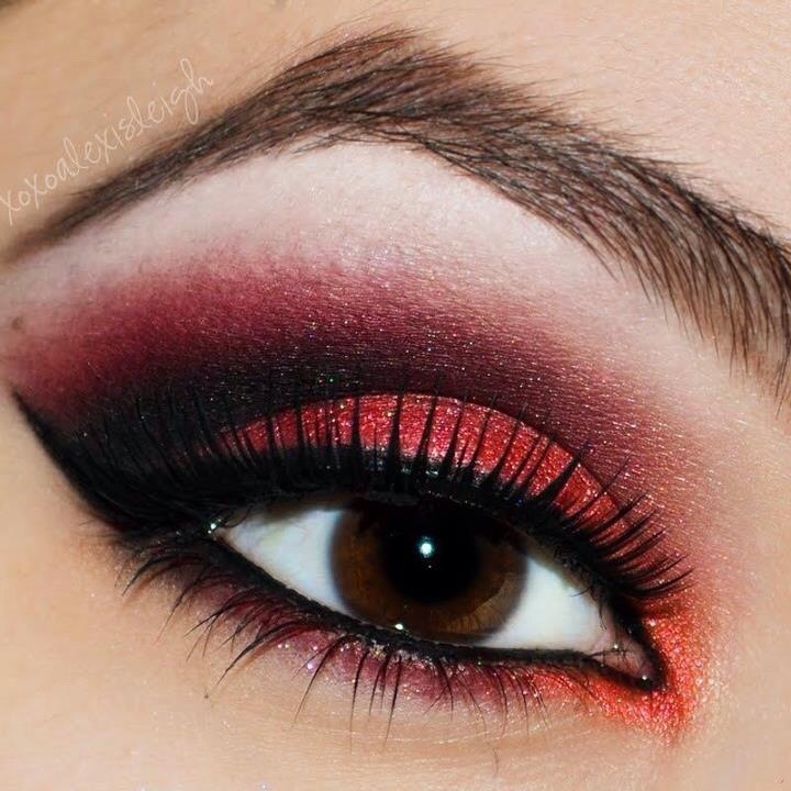 Red/Orange Eyeshadow Makeup🏮