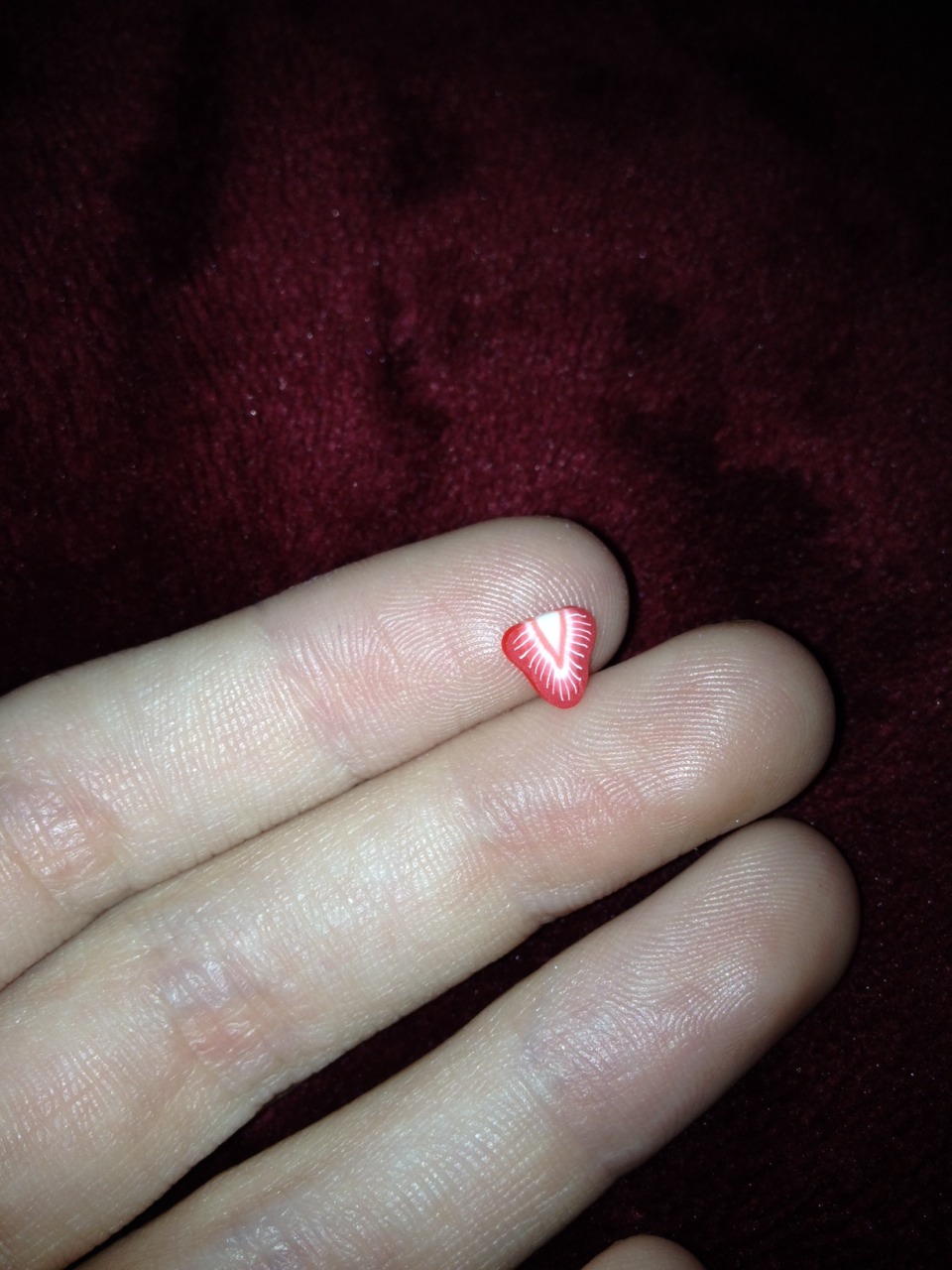 Step 6 
Take out only one of the little strawberry decorations 