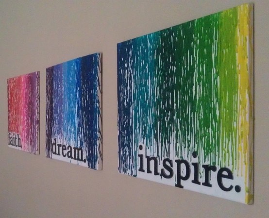 Melted Crayon Art Designs 
