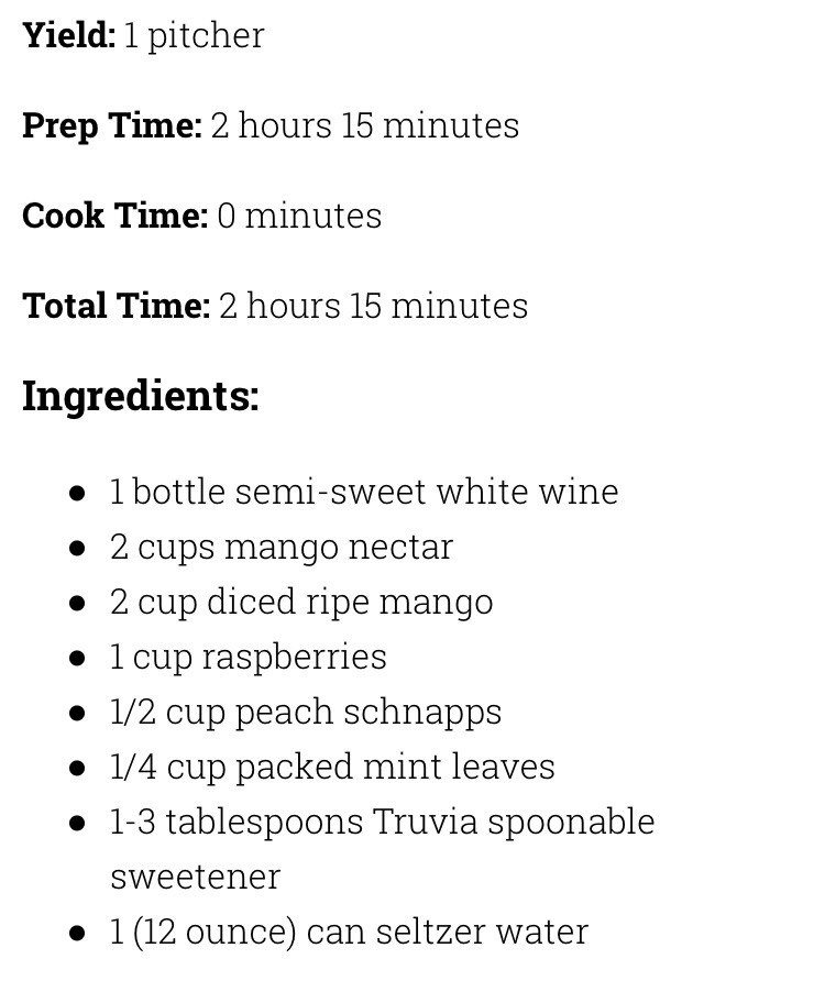 Raspberry Mint Sangria!
