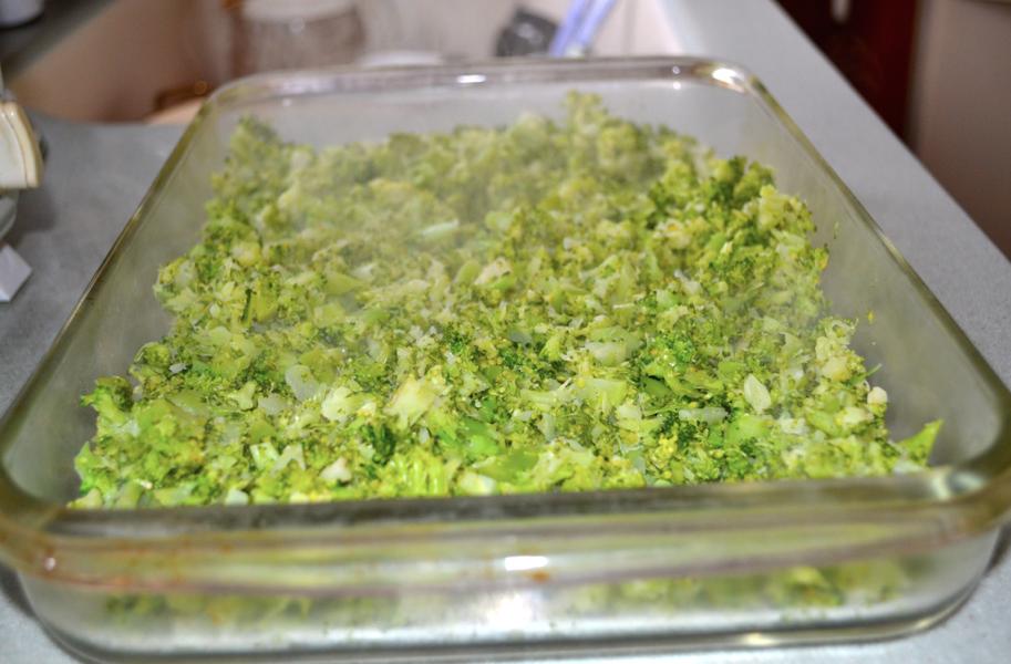 4. Add mixture to the drained broccoli and mix.
