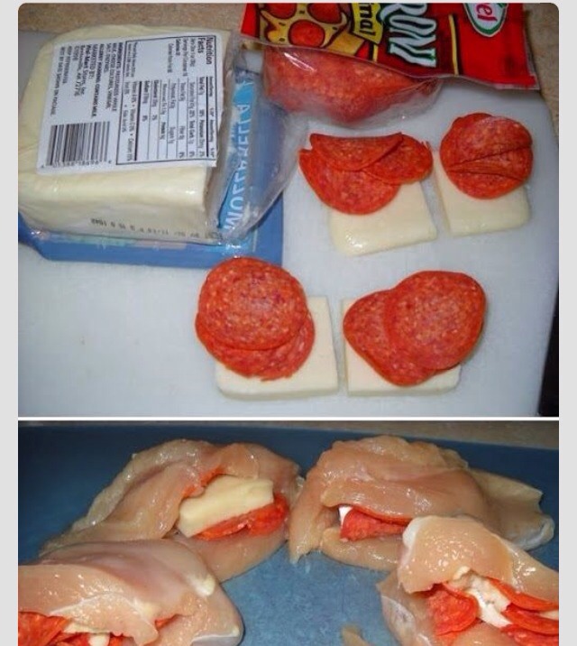 👍Pepperoni Stuffed Chicken👍