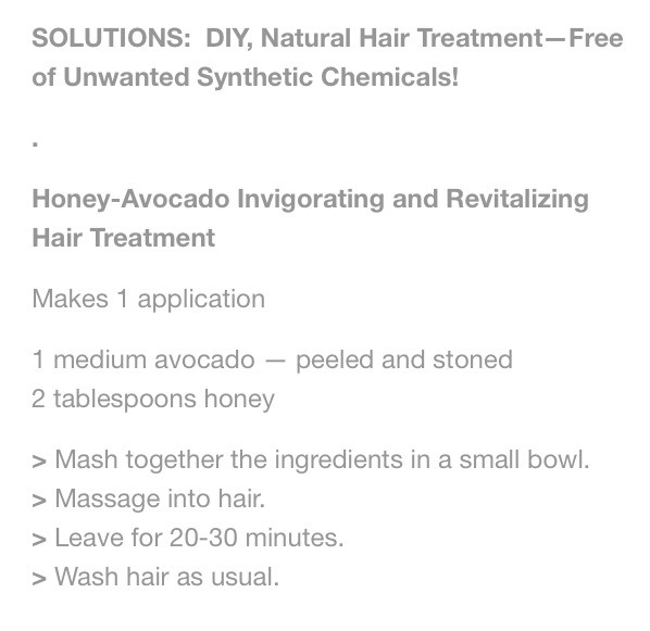 Honey-Avocado Invigorating and Revitalizing Hair Treatment

