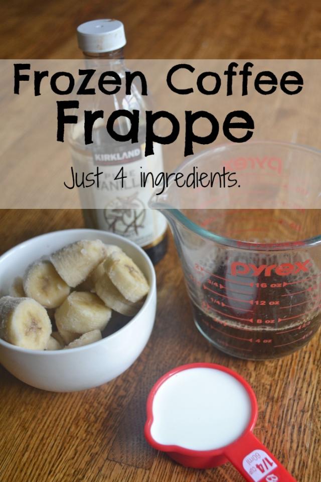 Ingredients: 1 1/4 cups of chopped frozen bananas
3/4 cup of  leftover cold coffee
1/4 cup of milk 
1 teaspoon of  Vanilla extract. 
Just Blend and enjoy! 