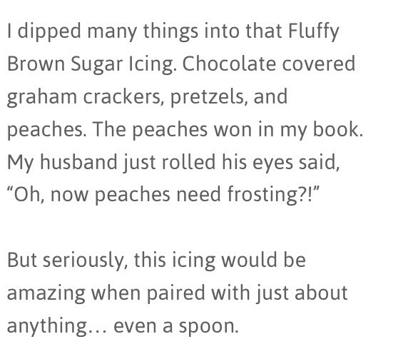 Fluffy Brown Sugar Icing YUM