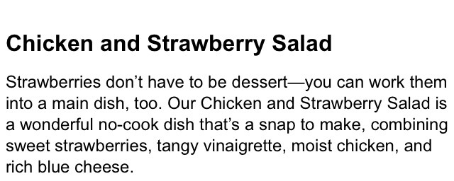 Chicken And Strawberry Salad